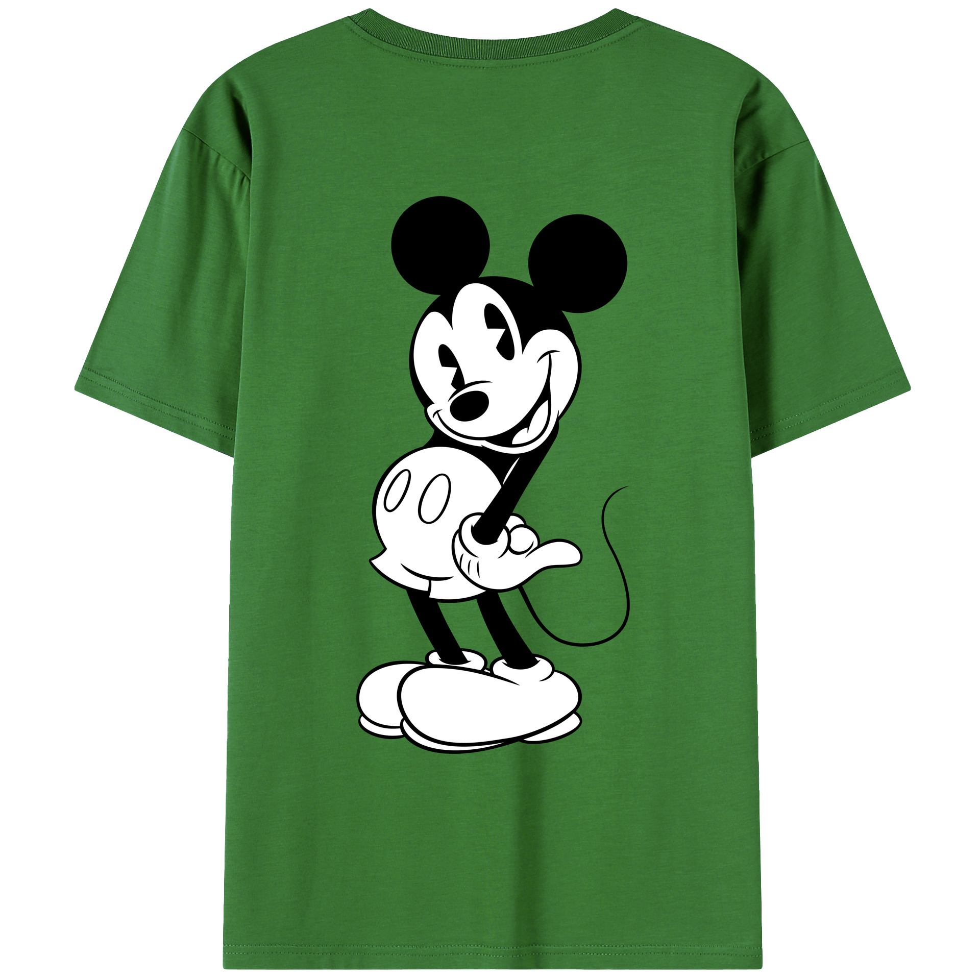 （画像用） ミッキーマウス Mickey Mouse レディース半袖Tシャツ(バックプリント)